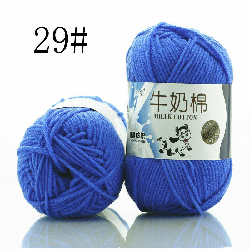Hot Sale 50g Hand-woven Chunky Yarn Soft Milk Cotton Knitting Baby wool yarn