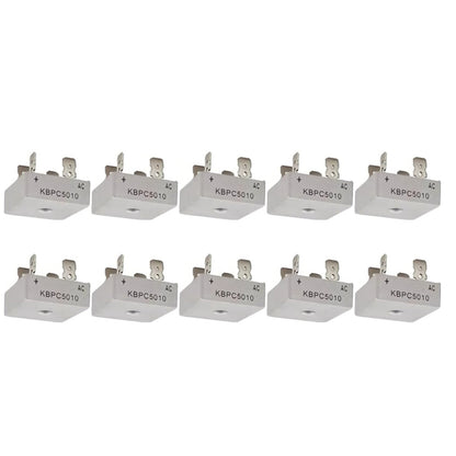 New 10X KBPC5010 -55~150°C 1000V Metal Case Single Phase Diode Bridge Rectifier