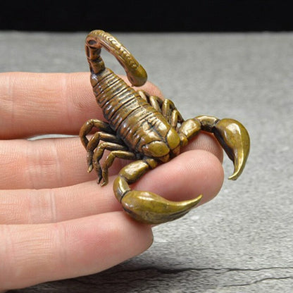 5cm Chinese Copper Scorpion Statue Ornament Animal Figurines Tea Pet Decorate