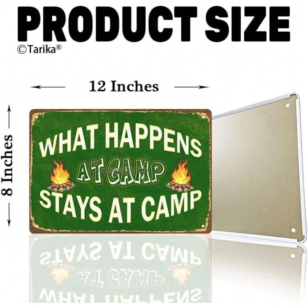 Vintage Tin Sign Still Applicable for Camping Funny Humorous Wall Art Gift