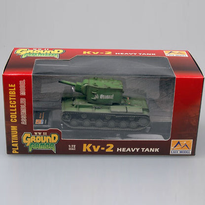 WWII Soviet Union KV-2 heavy tank Russian Green painted 1/72 finished Easy Model
