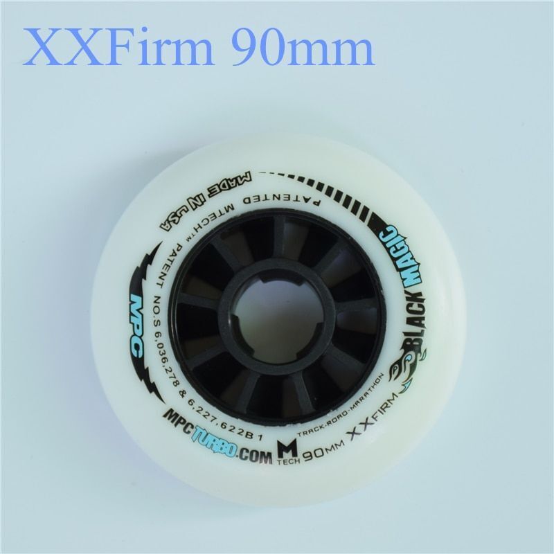 110/100/90mm Inline Speed Skates Wheel Indoor Track Outdoor Racing Black Magic