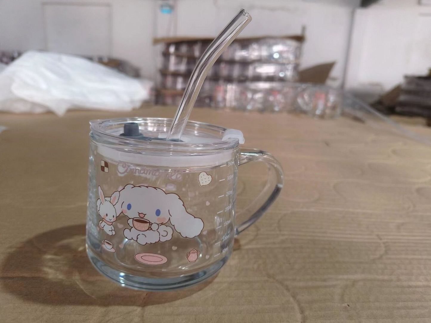 Kuromi Big Belly Straw Water Cup Milk Juice Drink Water Cup Cute Cartoon