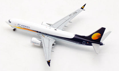 JC Wings Jet Airways India For Boeing B737 MAX8 VT-JXB 1:400 plane Pre-built