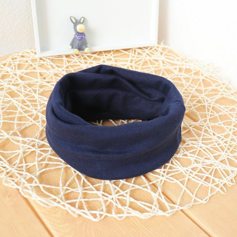 Hats Scarf Solid Knitted Cotton Baby Children Warm Earmuffs Colorful Crown Caps