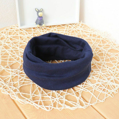 Hats Scarf Solid Knitted Cotton Baby Children Warm Earmuffs Colorful Crown Caps