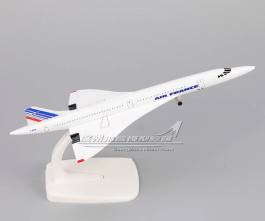 20CM AIR FRANCE Concorde Commercial Plane Airplane Diecast Metal Aircraft Model
