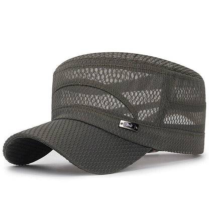 Trucker Hat Mesh Baseball Snapback Cap Adjustable Flat Visor Plain Hip Hop Mens