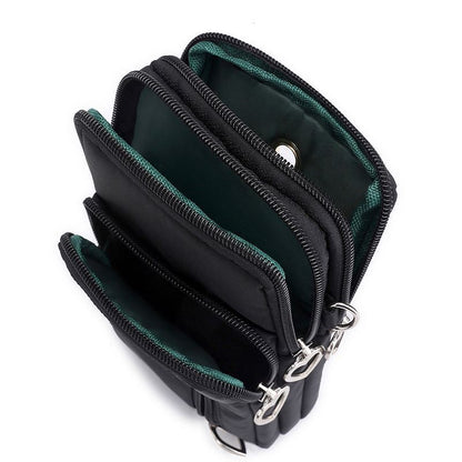 Phone Pouch Light Large Soft Waterproof Nylon Black Crossbody Purse Shoulder Bag