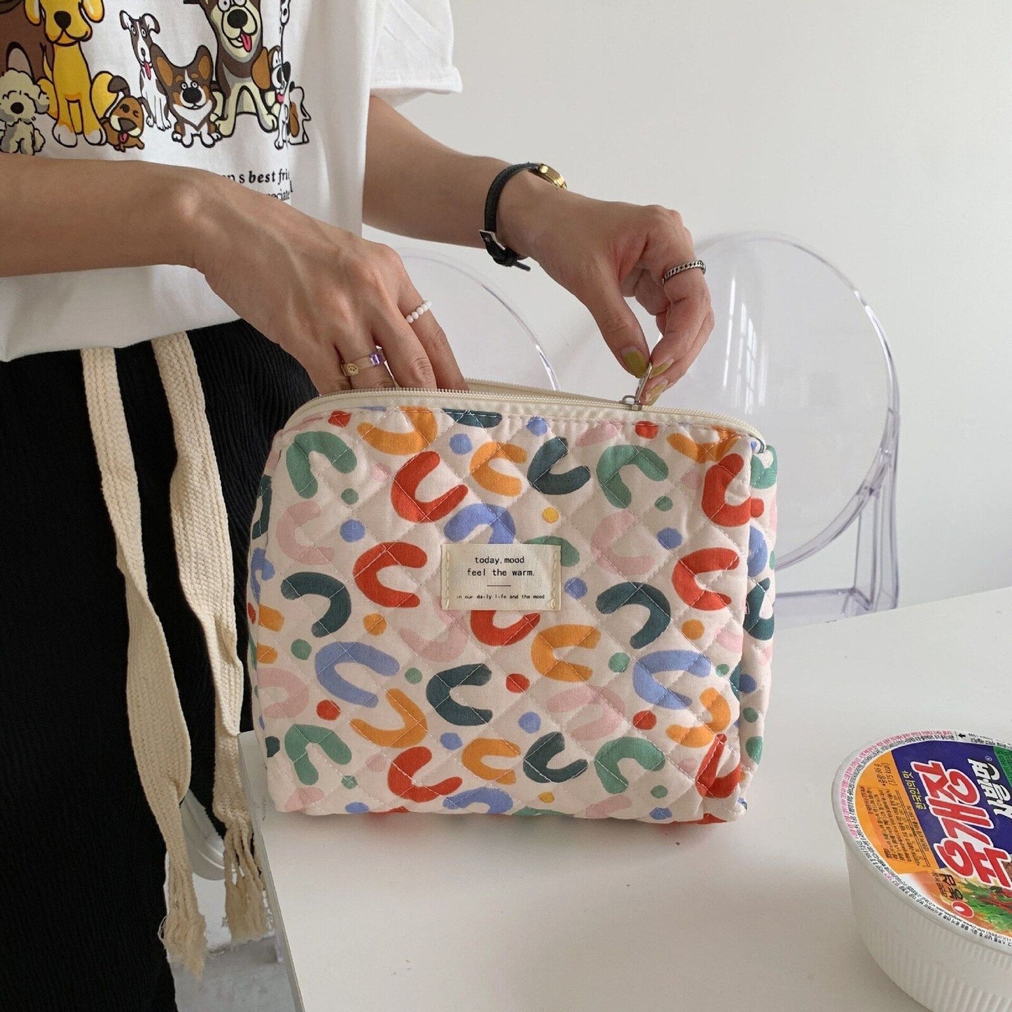 Cosmetic Makeup Bag Handbags Organizers Purse Storage Pouch 18*7*27CM Polyester