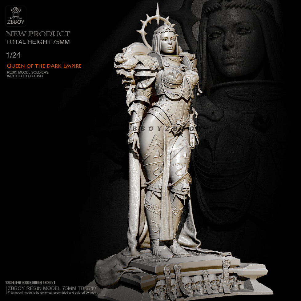 1/24 resin figure model kit Queen of the dark Empire Unassembled Unpainted