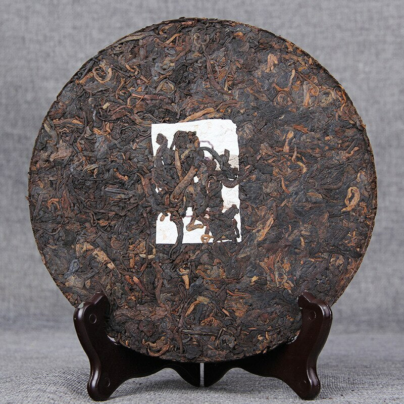 Menghai Spring Hao Iron Cake 188g Ripe Puerh Tea 2016 Shu Puer Tea Cake