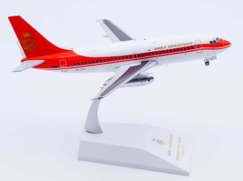 1:200 JC Wings DRAGONAIR BOEING B737-200 Passenger Plane Diecast Aircraft Model