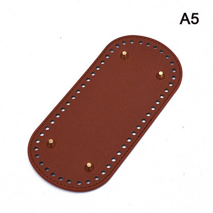 22*10cm Long Bottom for Knitted Bag Leather Bag Base Handmade Bottom With Holes