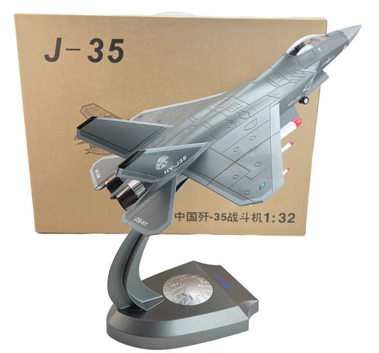 1:32 45CM CHINA J-35 Fighter Jet Airplane Diecast Military Aircraft Plane Model