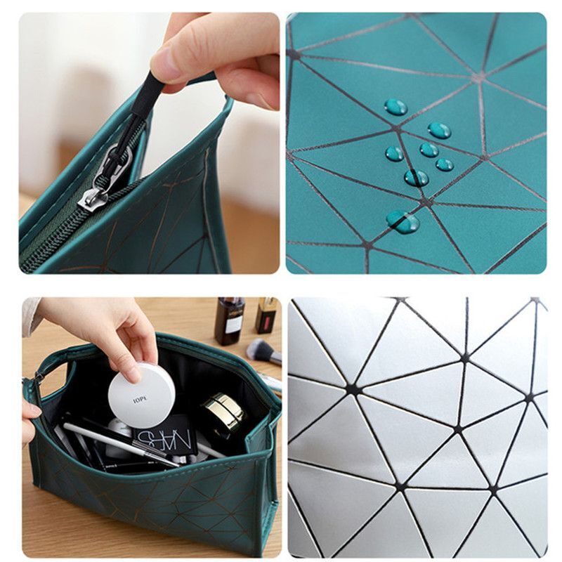 Waterproof Cosmetic Bag Synthetic Leather Toiletry Make Up Organizer Travel S/L
