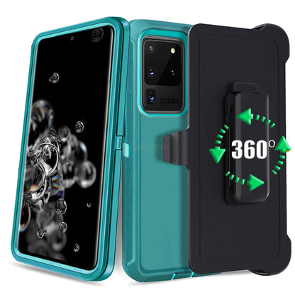 For Samsung Galaxy S20 Ultra/+/FE Hybrid Rugged Case Cover + Holster Belt Clip
