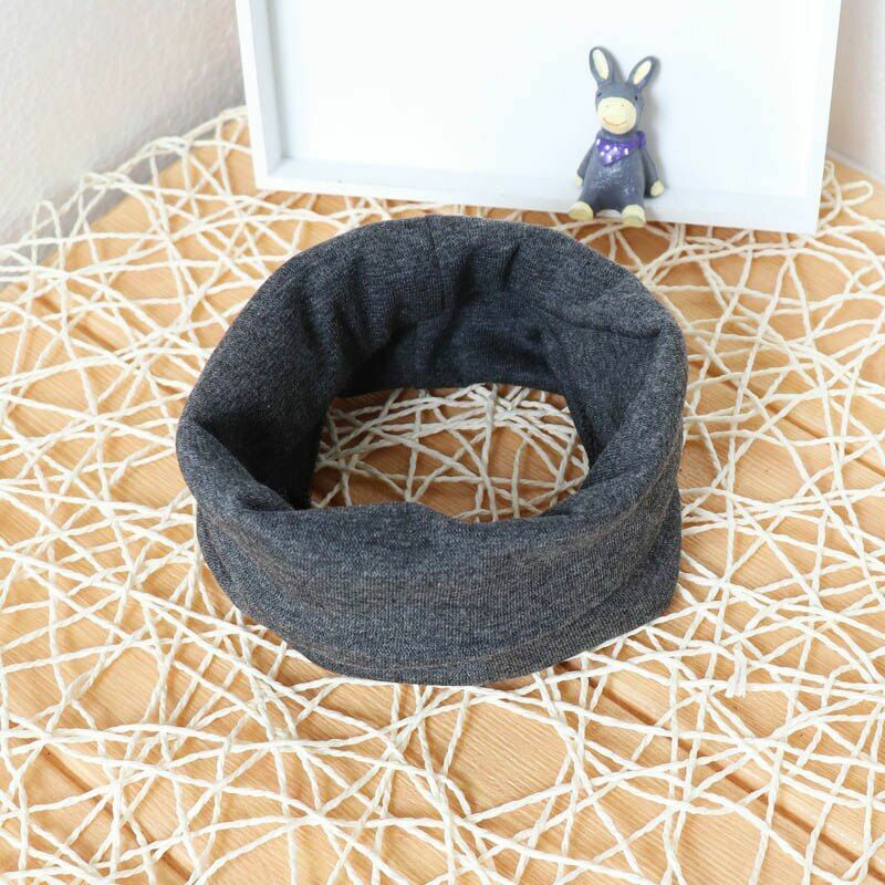 Hats Scarf Solid Knitted Cotton Baby Children Warm Earmuffs Colorful Crown Caps