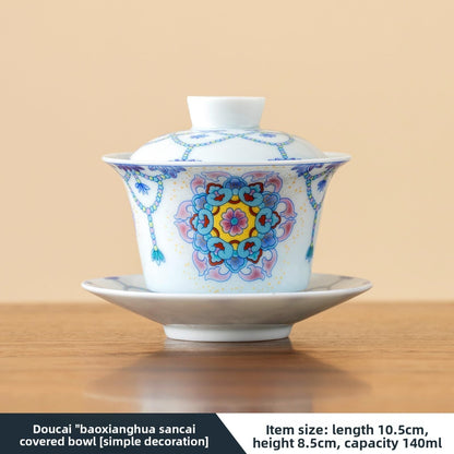 Ceramic Taiwan Tea Cup 140ml 4.5oz Vintage Beverage Tea Kung Fu Tea Set -