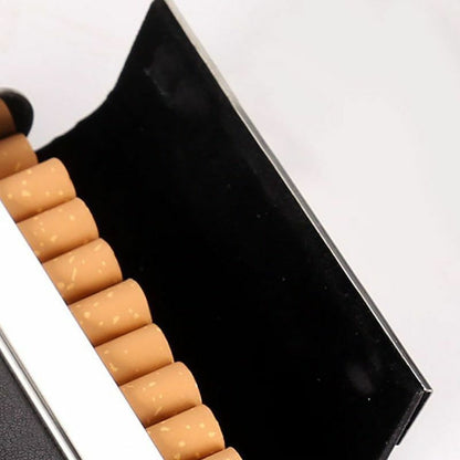 Leather Cigarette Case 20pcs Container Bank Card Box Tobacco Holder Mini Storage