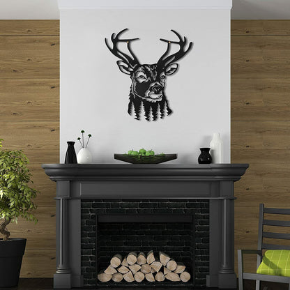 Deer Wall Art Rustic Metal Wall Art Metal Deer Wall Decor Farmhouse Deer Decor