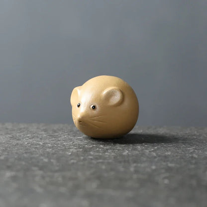 Purple Clay Tea Pet Lovely Mouse Statue Boutique Tea Figurine Tea Decoration