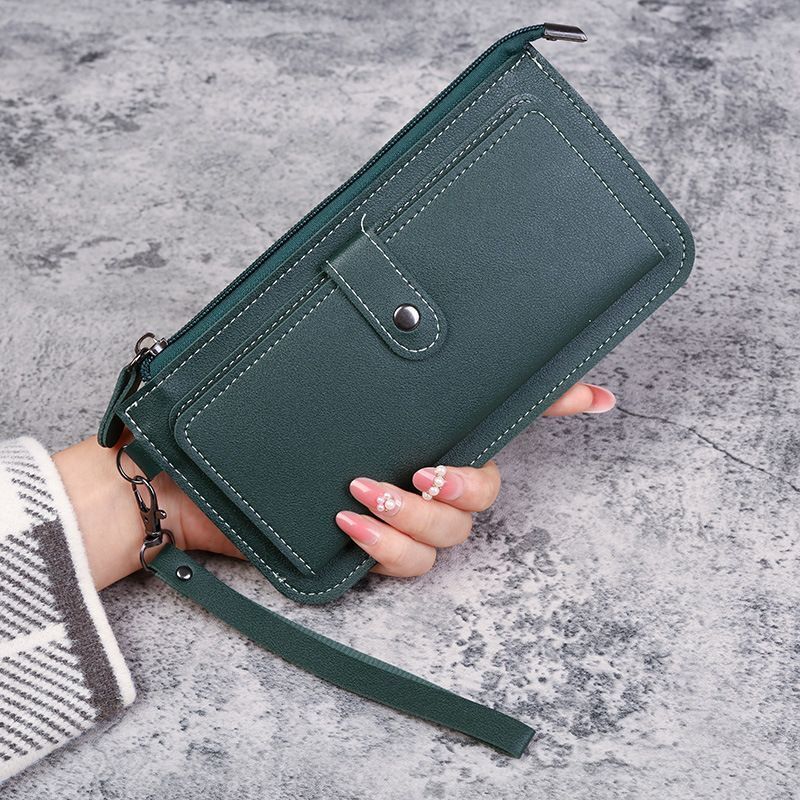Wallet Multifunctional Synthetic Leather Long Wallets Clutch Buckle Zipper 1 PC
