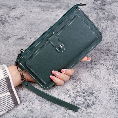 Wallet Multifunctional Synthetic Leather Long Wallets Clutch Buckle Zipper 1 PC