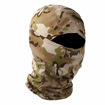 Tactical Camouflage Full Face Mask Hunting Cycling Sports Helmet Liner Military