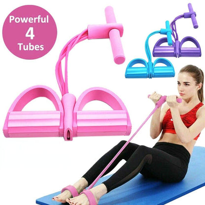 21 Fitness Resistance Bands-4 Tube Pedal Ankle Puller-45% OFF Exercise Foot Pull