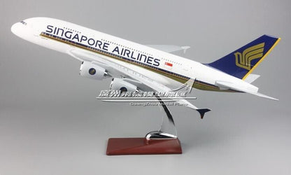 45CM 1:160 SINGAPORE AIRLINES AIRBUS A380 9V-SKA Passenger Airplane Resin Model