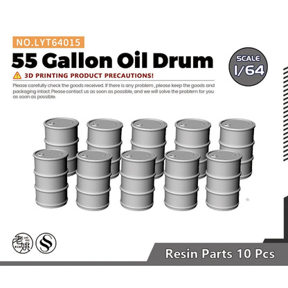 Yao's Studio LYT64015 1/64 55 Gallon Oil Drum For Scene model