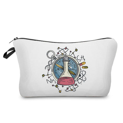 Natural Science Printed Student Pencil Case Teacher Cosmetic Storage Toilet Bag