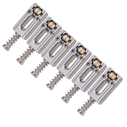 6Pack Upgrade Metal Roller Guitar Saddle Bridge String Saddles For E-Guitar G
