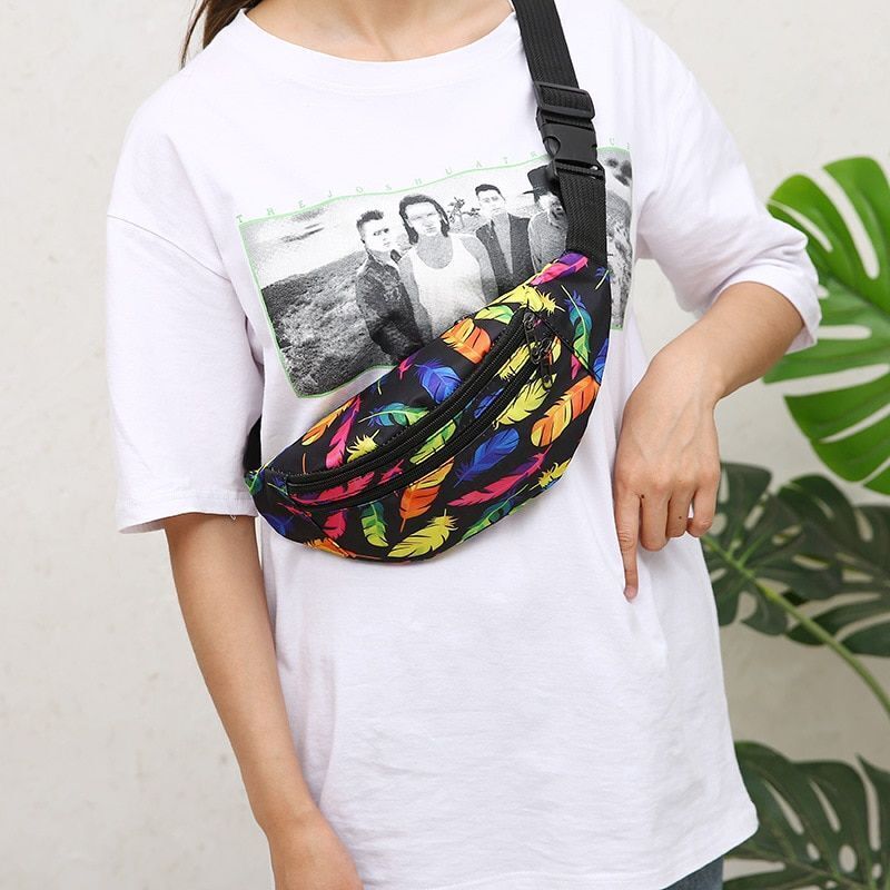 Holographic Waist Bag Sport Running Fanny Pack Crossbody Bag Fashionable Purse