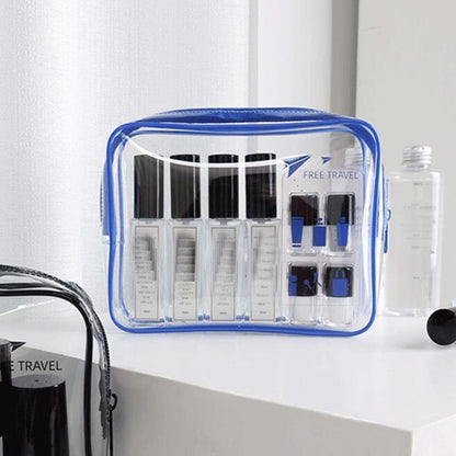 Waterproof Transparent PVC Cosmetic Bags Make Up Case Traveling Zipper Organizer