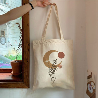 Retro Canvas Tote Bag Handbag Fashion Shoulder Bag Large Student Book Bags Linen