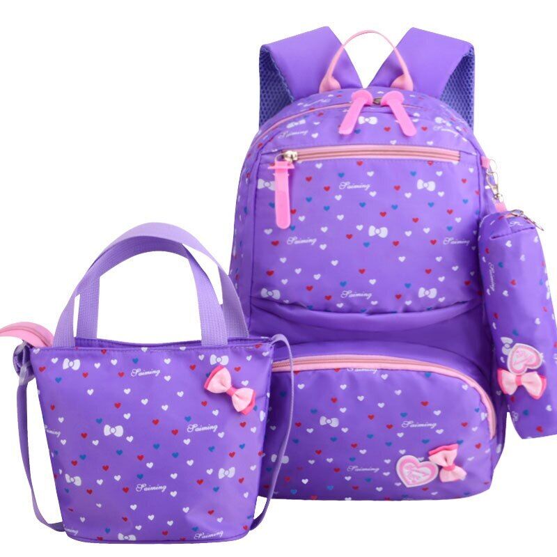 3Pcs Set School Bags Backpacks Kids Backpack Children Girls School bag