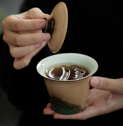 100ml Chinese Gaiwan Household Ceramic Kung Fu Tea Set Teacup Bowl Tea Tureen
