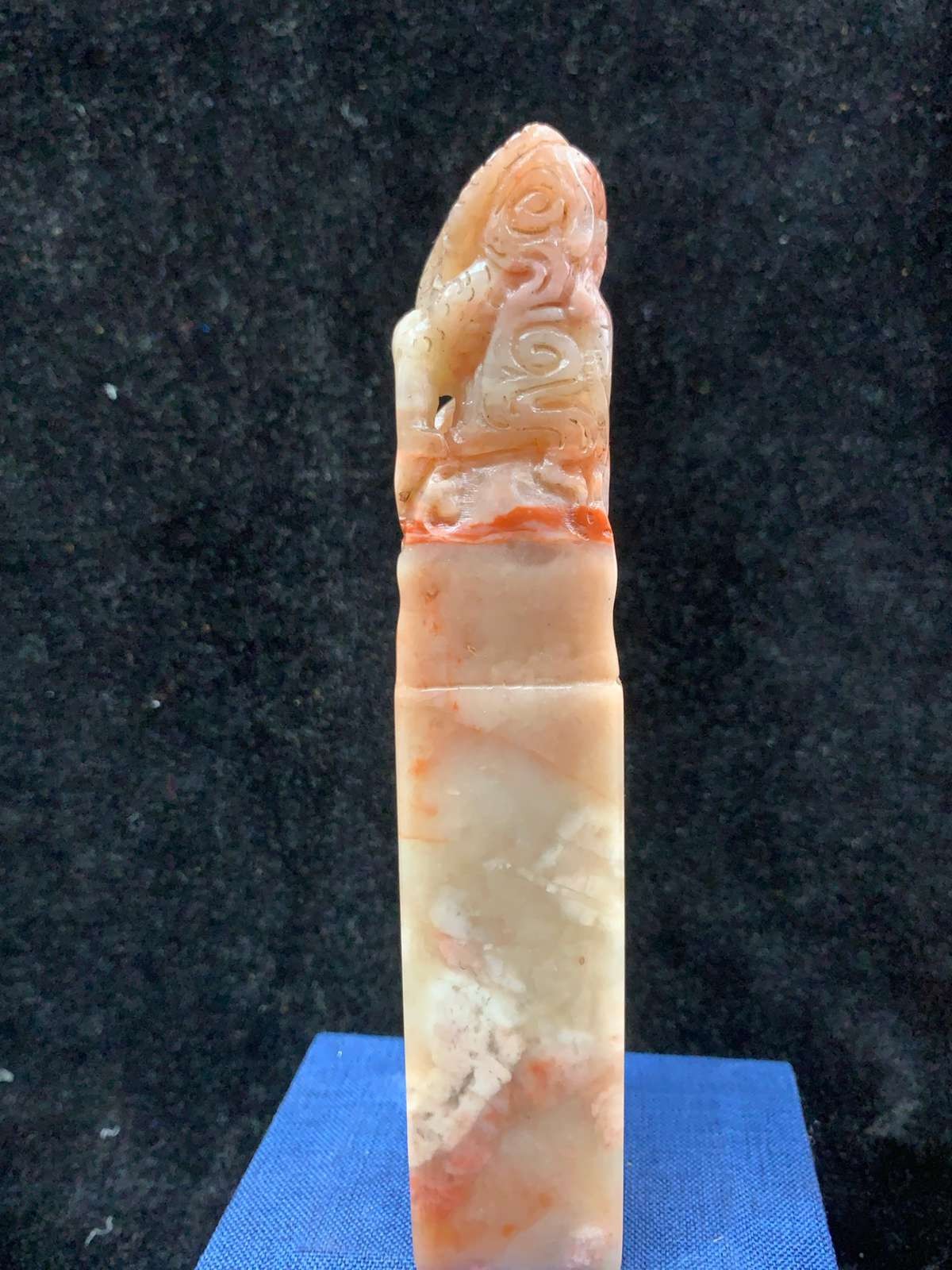 Chinese Natural Shoushan Stone Hand-carved Exquisite Dragon Seal 31112