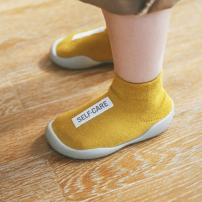 Unisex Baby Shoes First Walkers Toddler Girl Soft Rubber Knit Booties Anti-slip