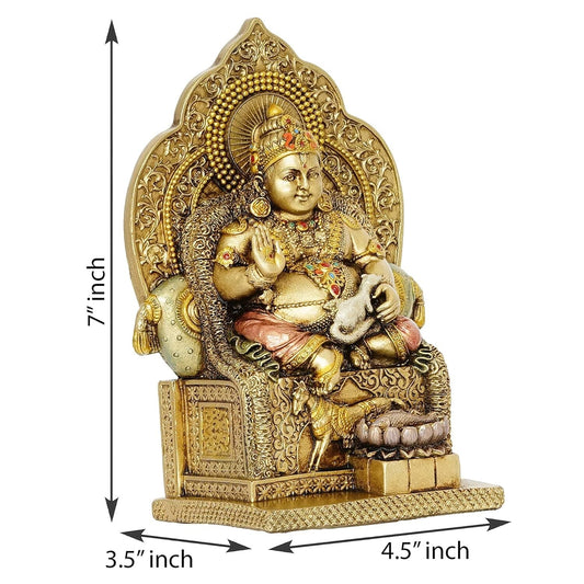 Hindu God Lord Kuber Statue for Wealth and Harmony Idol Figurine