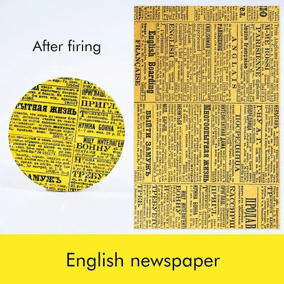 Pottery Clay Underglaze Paper Cartoon Decals DIY Ceramics Color Transfer 49x34cm