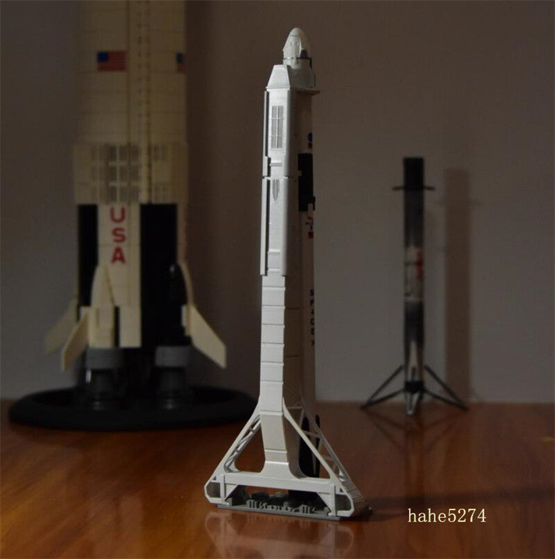 SpaceX Falcon IX Rocket F9 Crewed Dragon + Tower Static Model