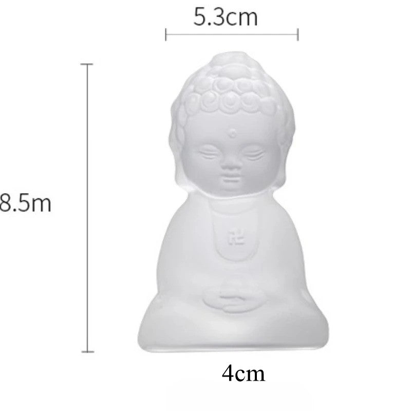 8.5cm Glass Rulai Buddha Tea Pet Ornament Statue Kung Fu Tea Tray Accessories