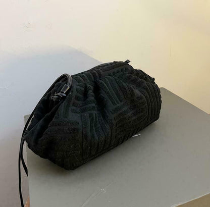 women towel embossed clutch bag handbag clutch bag capacity striped bag