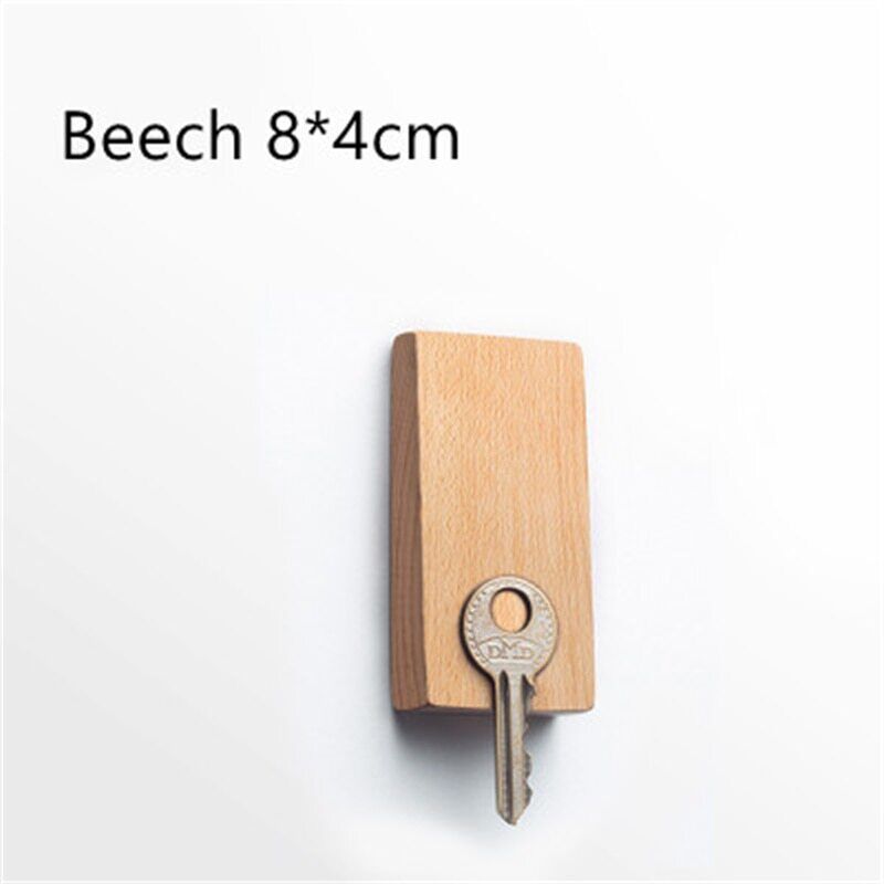 Wall Hooks Wooden Magnetic Hangers Keys Holders Nordic Smooth Edge Display Decor