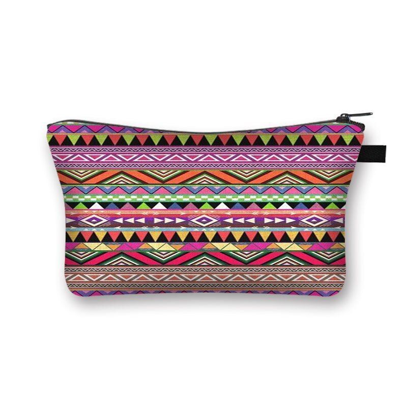 Bohemian Print Cosmetic Bag Fashion Travel Lipstick Toiletry Bag Shopping Purse