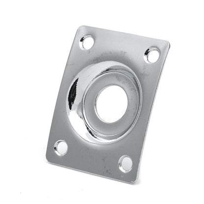 Silver Guitar Output Metal Jack Plate Square for Electric Bass Guitar Tele d