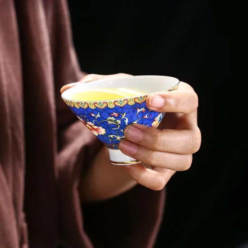 Jingdezhen Ceramic Teacup Hand Painted Phnom Penh Tea Cup Handmade Tea Set